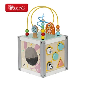 New Design Educational Toys Wooden Under the Sea Adventure Activity Cube with Fishing Game W11B337B